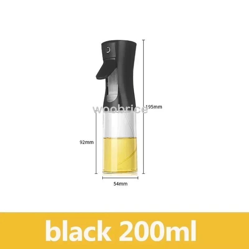 200/300/500m LOil Spray Plastic Household Kitchen Oil Spray Bottle or Oil Brush Nebulizing Mist Filling Cooking Dual Use BBQ
