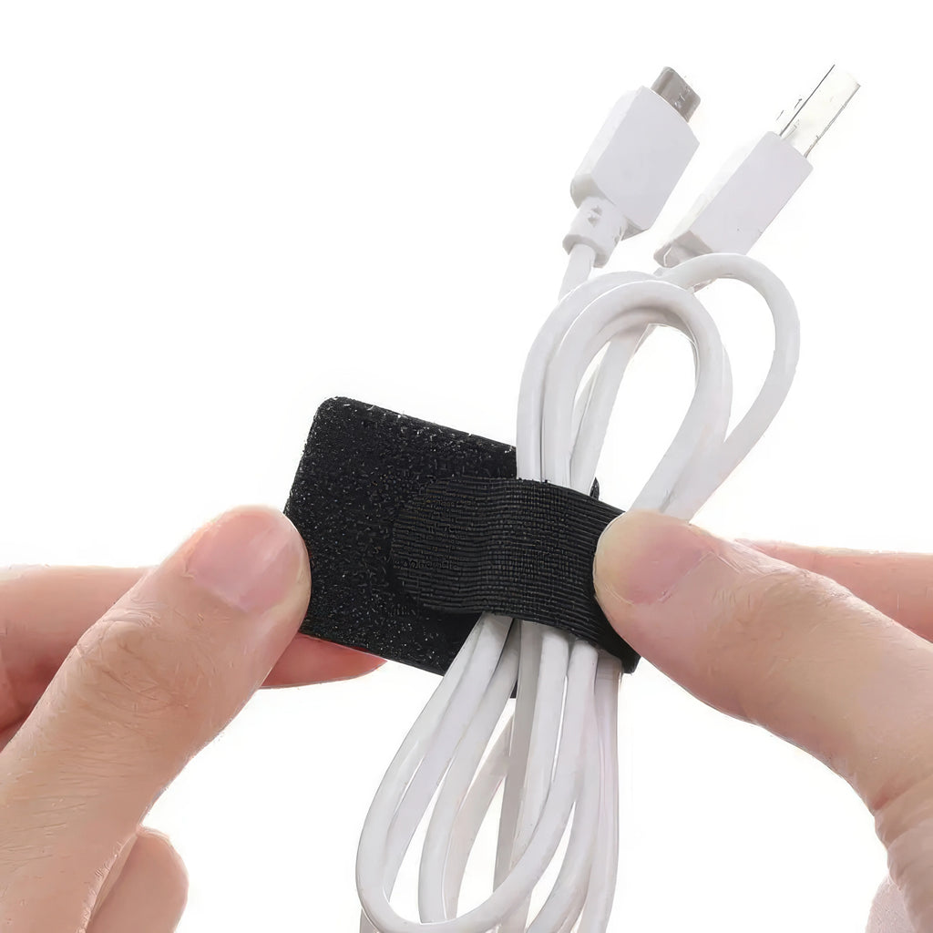 10 Black/white Wire Ties, Multifunctional Desktop Adjustable Strap, Suitable for Various Ropes, Essential for Offices